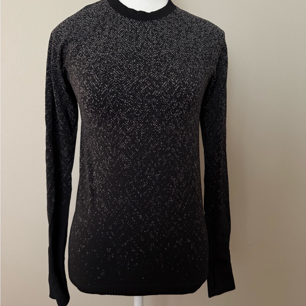 lululemon athletica Black Long Sleeve Crew Neck Tee